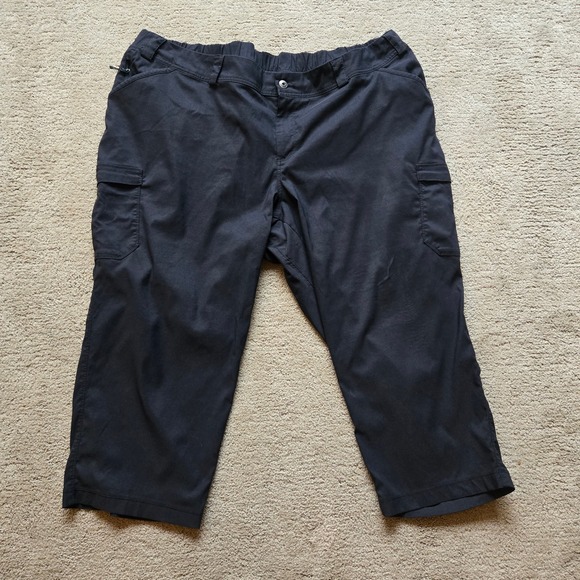 Duluth Trading Co Pants - Duluth Trading Co Dry on the Fly Capri Pants Womens 26W Black Cargo Hiking Crops